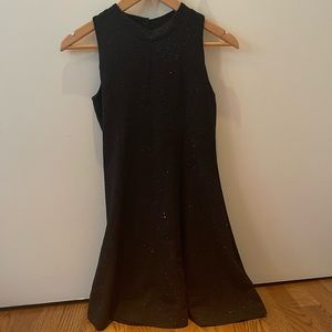 sparkly glitter black skater fit and flow dress from zunie